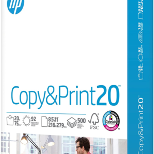 HP Printer Paper | 8.5 X 11 Paper | Copy &Print 20 Lb | 1 Ream Case - 500 Sheets| 92 Bright | FSC Certified | 200060